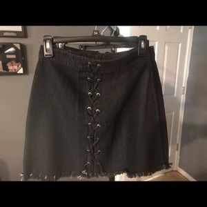Black Denim Skirt